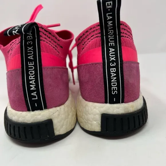 - Adidas NMD_Racer Primeknit Trainer Sneakers  Solar Pink size 9.5 men