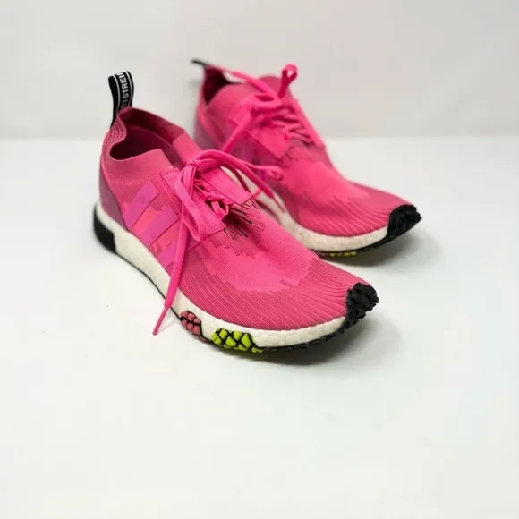 - Adidas NMD_Racer Primeknit Trainer Sneakers  Solar Pink size 9.5 men