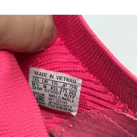 - Adidas NMD_Racer Primeknit Trainer Sneakers  Solar Pink size 9.5 men