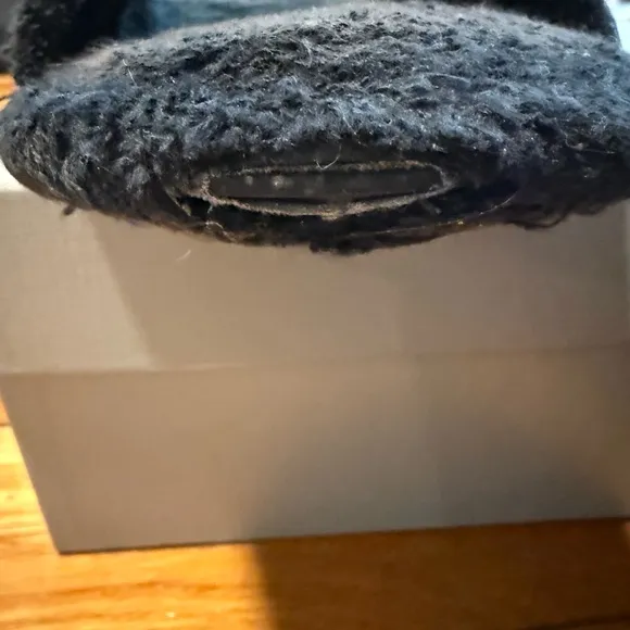 - Balenciaga Black Terry Hotel Slides with Gold Emblem