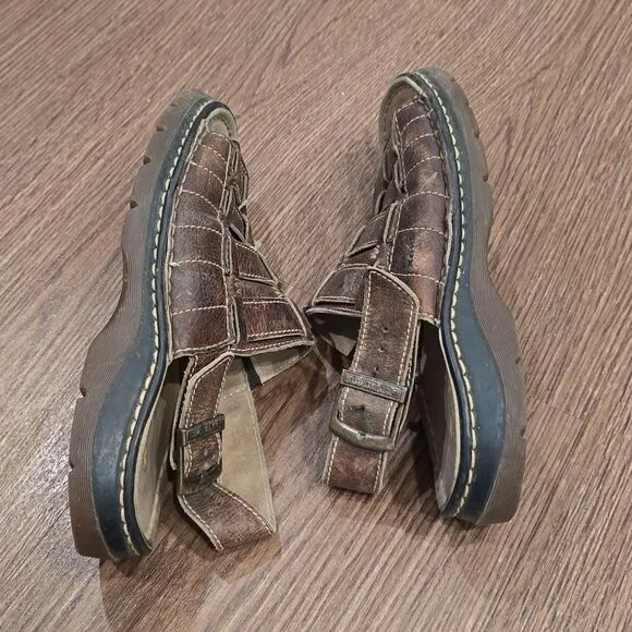 - Dr Martens mens vintage sandals brown leather 9
