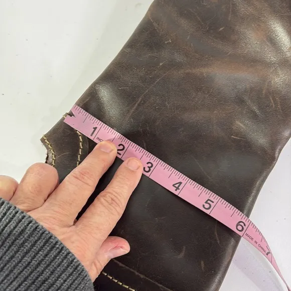 👞 Fly London brown tall leather boots with white contrast, stitch &amp; rubb…