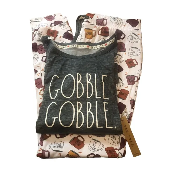 🎉 HP 🎉 🆕 Rae Dunn GOBBLE GOBBLE PJ Lounge Set
