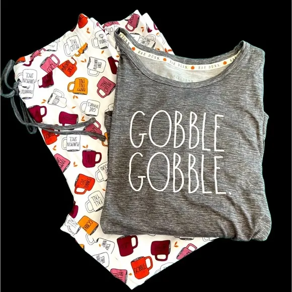 🎉 HP 🎉 🆕 Rae Dunn GOBBLE GOBBLE PJ Lounge Set