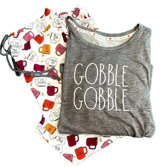 🎉 HP 🎉 🆕 Rae Dunn GOBBLE GOBBLE PJ Lounge Set