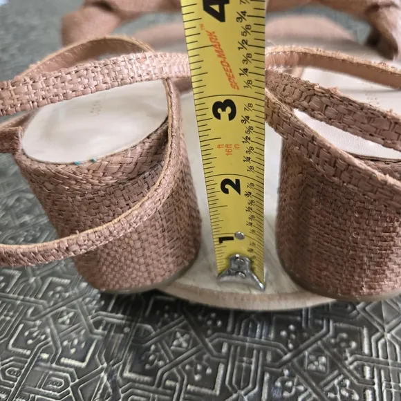 🐢 Loeffler Randall Avril Braided Sandals Brown Raffia  Size 9B MSRP $395