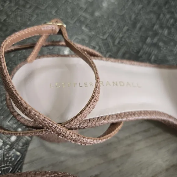 🐢 Loeffler Randall Avril Braided Sandals Brown Raffia  Size 9B MSRP $395