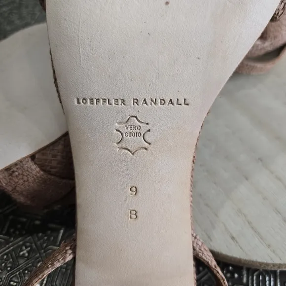 🐢 Loeffler Randall Avril Braided Sandals Brown Raffia  Size 9B MSRP $395