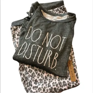 🆕 Rae Dunn Happy DO NOT DISTURB Raglan Top &amp; Jogger Set