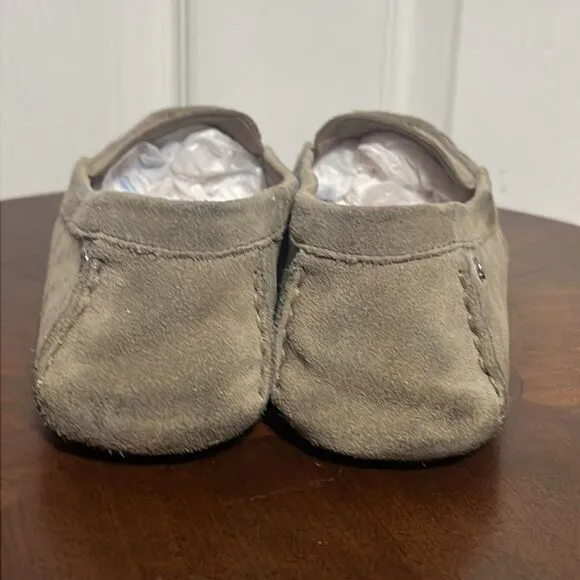 🔥🔥 UGG MILANA slip on flats, grey light brown suede loafer women sz 10 - GUC