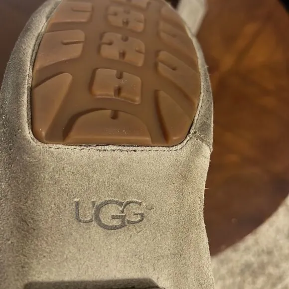 🔥🔥 UGG MILANA slip on flats, grey light brown suede loafer women sz 10 - GUC