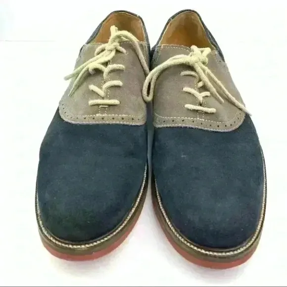 1901 mens flats size 11.5 navy blue gray suede