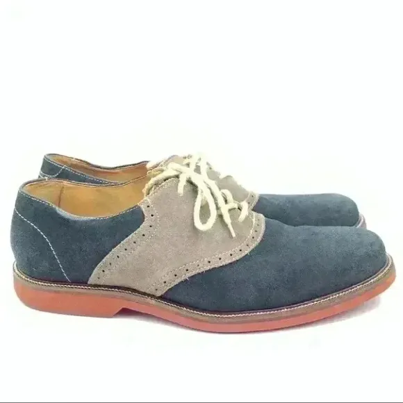 1901 mens flats size 11.5 navy blue gray suede