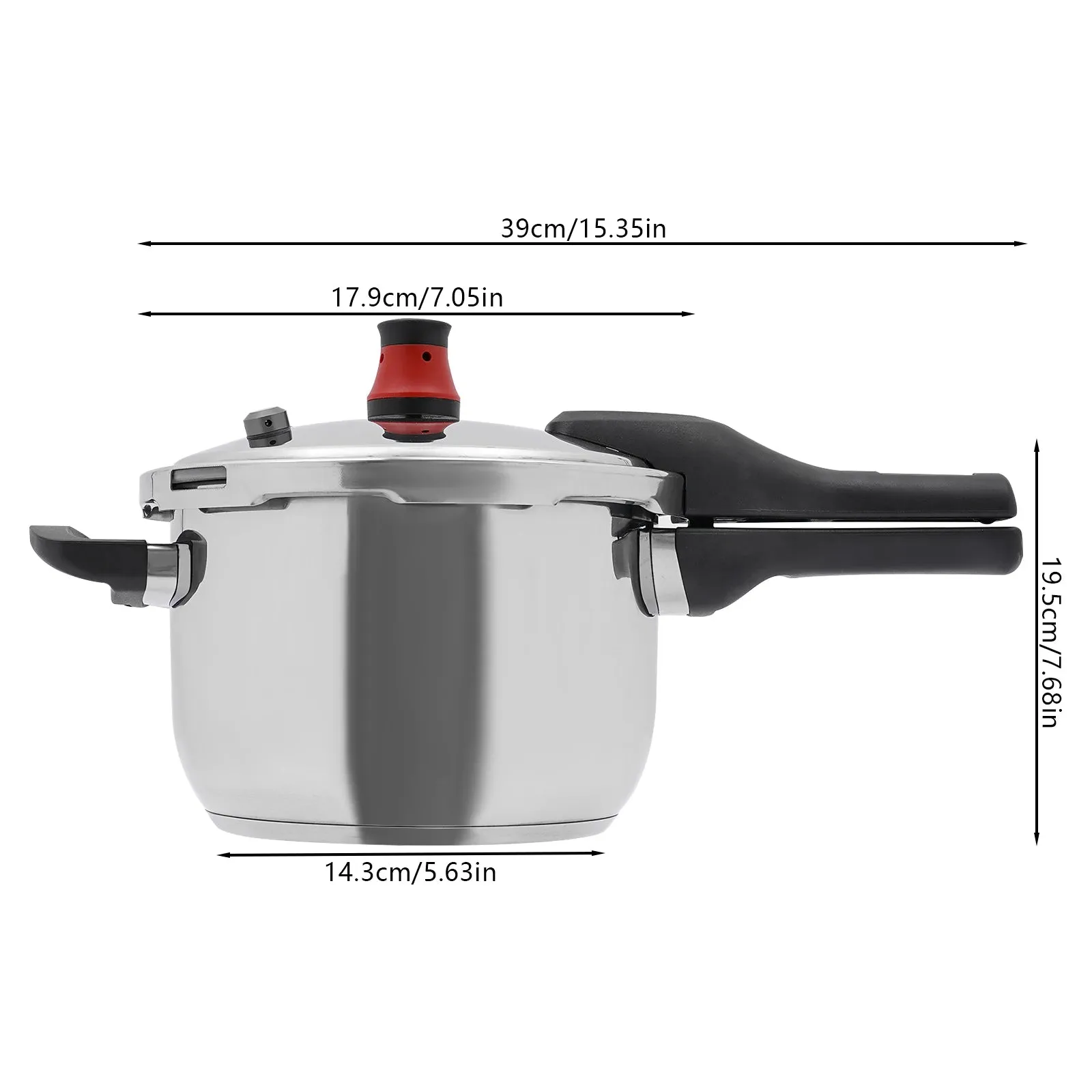 304 Stainless Steel High-Pressure Steamer, Gas Stove, Food Grade Energy-Saving Pressure Cooker -18cm