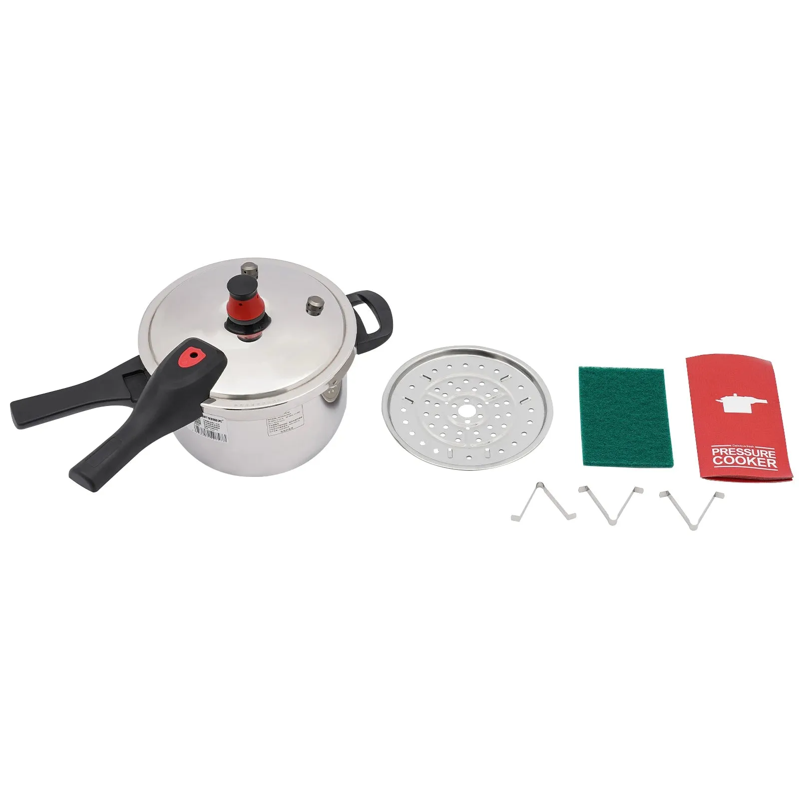304 Stainless Steel High-Pressure Steamer, Gas Stove, Food Grade Energy-Saving Pressure Cooker -18cm