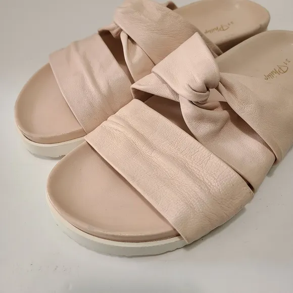 3.1 Phillip Lim Twist Detail Light Pink Open Toe‎ Slides Size 10 or 40