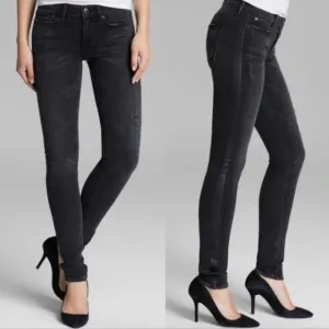 (4) Vince Dylan Side Stripe Y2K Skinny Tuxedo Style Jeans Pants Low Stovepip…