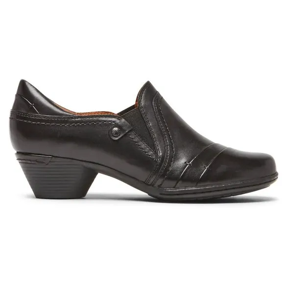 9W 9 WIDE WIDTH Cobb Hill Womens Laurel Black Leather Clogs Shooties Shoes NEW