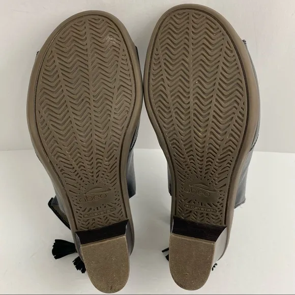 Abeo B.i.o. System Berrie size 8 N Women’s Black Leather Slingback Sandals