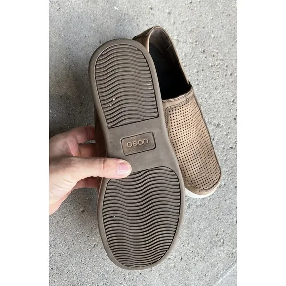 ABEO Pro Advantage Slip On Men Leather Sneaker 8 M Orthotic Arch Support Loafers