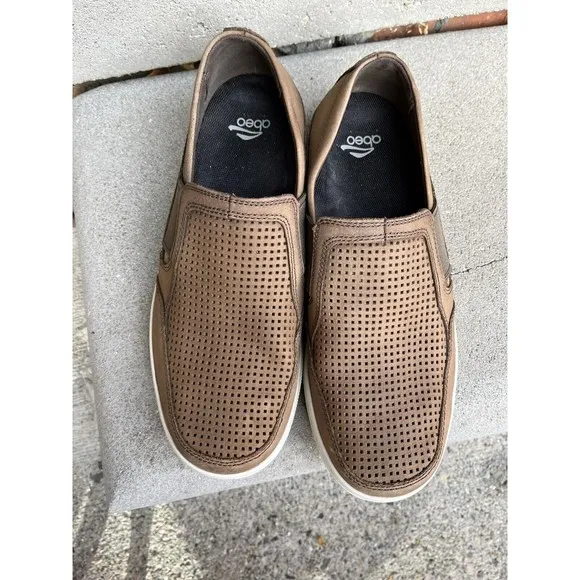 ABEO Pro Advantage Slip On Men Leather Sneaker 8 M Orthotic Arch Support Loafers