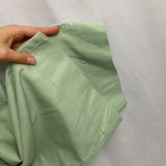 Abercrombie &amp; Fitch Sage Green Cropped Wide Leg Linen Pantsuit - Size XS/S