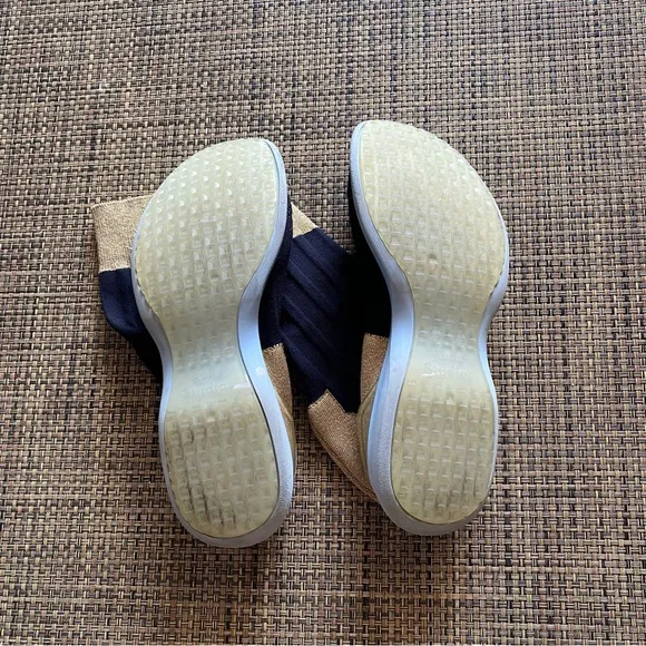 Acne Studios Dark Blue &amp; Gold Knit Batilda High Top Sneakers