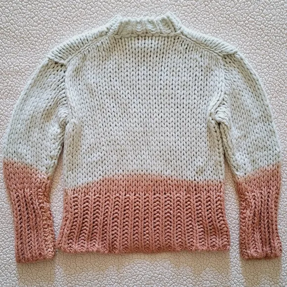 ACNE STUDIOS Kirene Ombre Dip Dye Chunky Knit Sweater Sz M Org $470