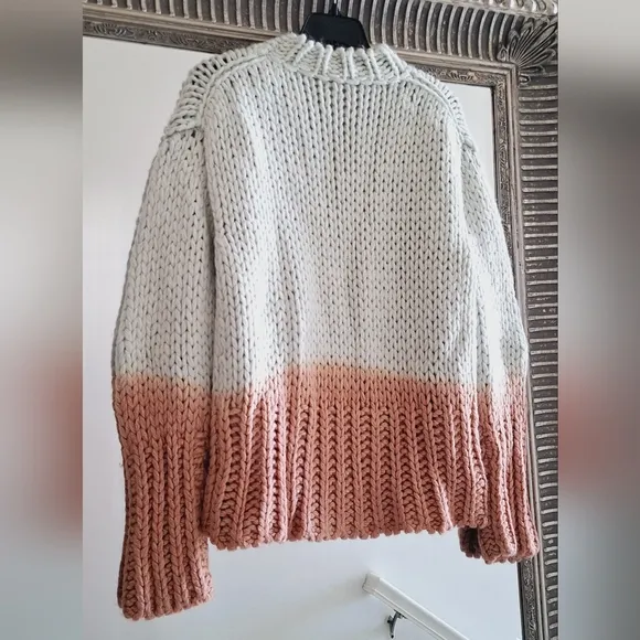 ACNE STUDIOS Kirene Ombre Dip Dye Chunky Knit Sweater Sz M Org $470