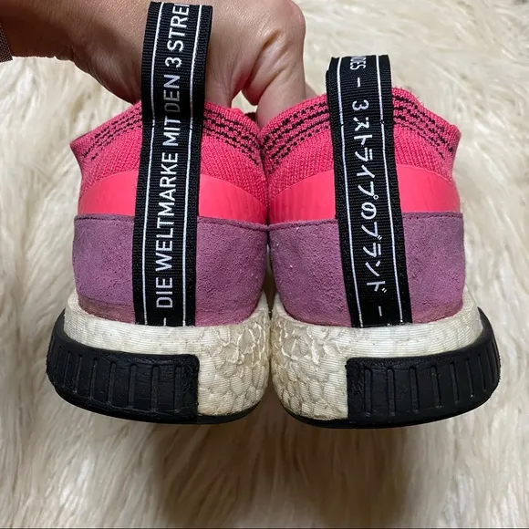 ADIDAS men’s Solar Pink NMD Racer sneakers 8