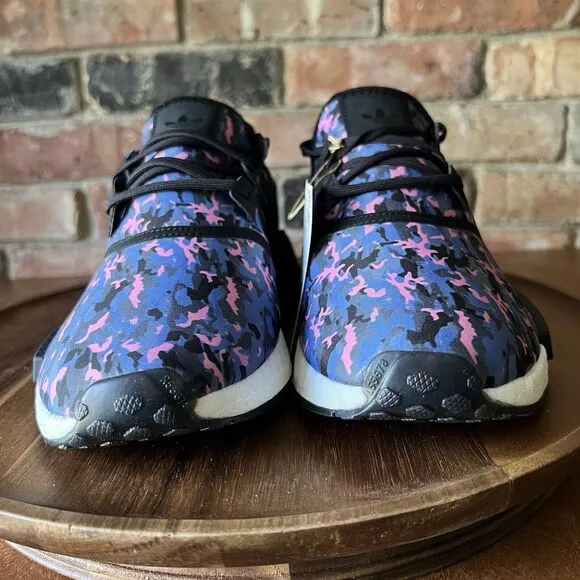 Adidas NMD R1 Camo Knitted Size Youth 7 Women's 8 Black Pink Blue Camo Shoes