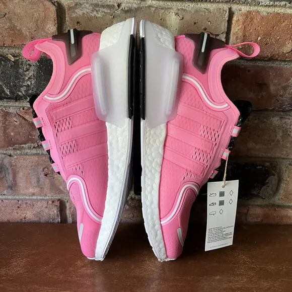 Adidas NMD V3 Beam Pink White Knitted Shoes Sneakers Youth 6.5 Women's 7.5