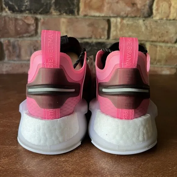 Adidas NMD V3 Beam Pink White Knitted Shoes Sneakers Youth 6.5 Women's 7.5