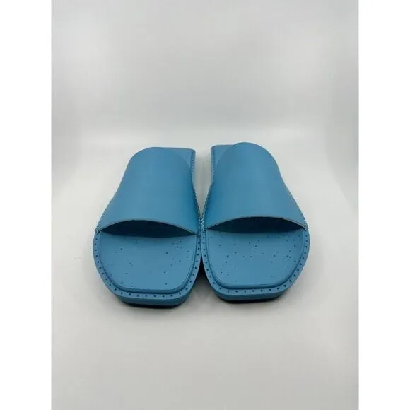Adidas Y-3 Yohji Yamamoto Blue Cyan Water Slides Men's Size 6 Women's 7.5 ID4444