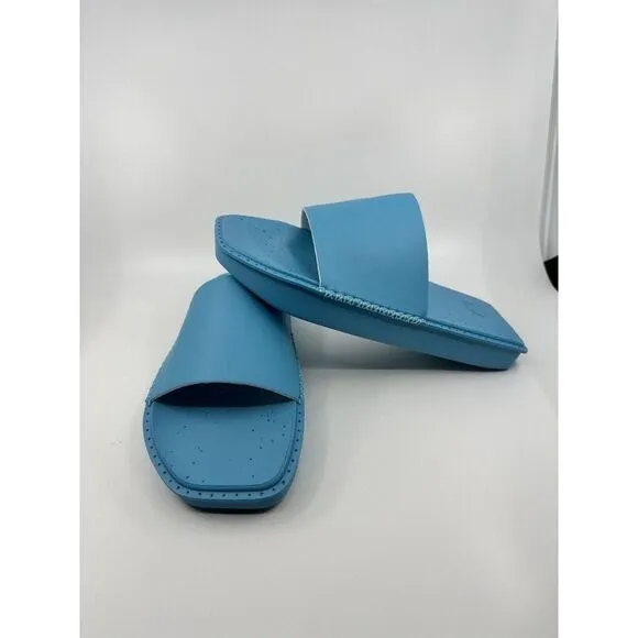 Adidas Y-3 Yohji Yamamoto Blue Cyan Water Slides Men's Size 8 Women's 9.5 ID4444