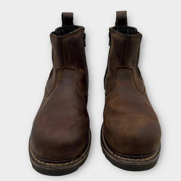 AdTec 9843 Men's Australian Work Boots Leather Side Zip Size 8 Great Condition!