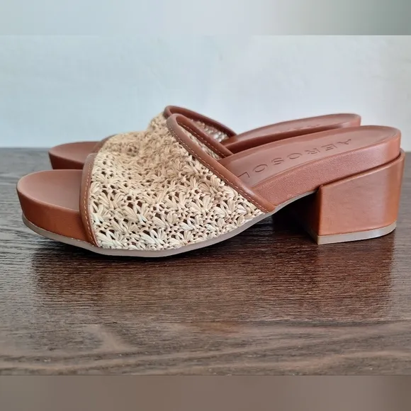 Aerosoles Brown Women's Clark Sandals Size 7.5 New