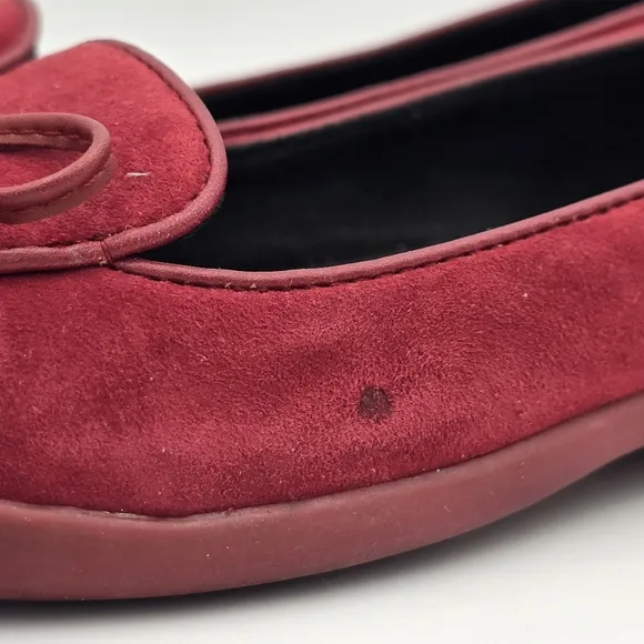 Aerosoles Doran Pointy-Toe Loafer Flats, Pomegranate Suede, 6.5M