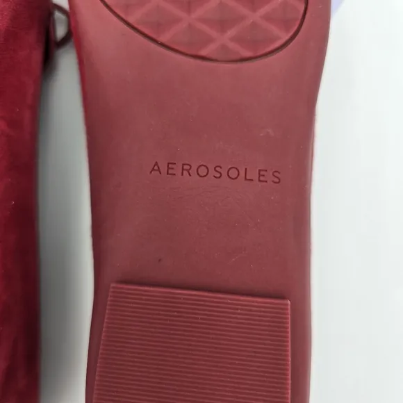 Aerosoles Doran Pointy-Toe Loafer Flats, Pomegranate Suede, 6.5M