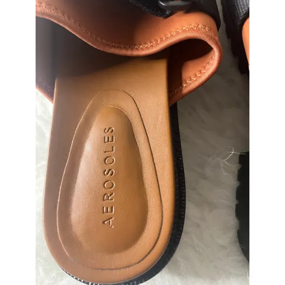 Aerosoles Taylen Chunky Lug Slides Sandals Women Size 10.5M
