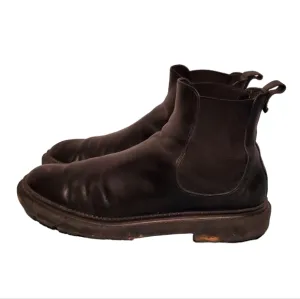 AGL Chelsea Black Leather Combat Hiker Ankle Boots Women's Size 10