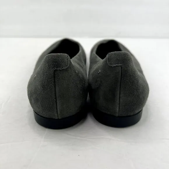 AGL Grommet Mist Grey Studded Ballet Flats
