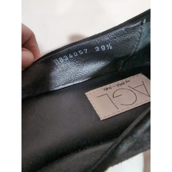 AGL Kim Black Suede Ballet Flats Women’s Size 39.5 US 9.5 EUC