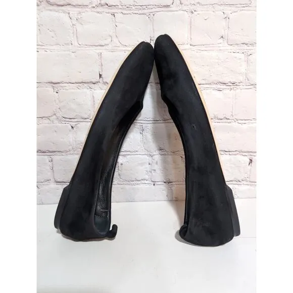 AGL Kim Black Suede Ballet Flats Women’s Size 39.5 US 9.5 EUC