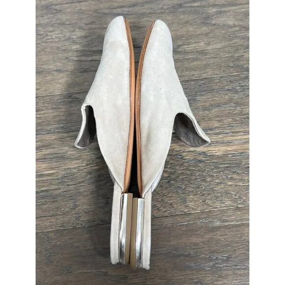 AGL Suede Leather Mule Slide Flats Desert Sand Sz 35 (US 5)