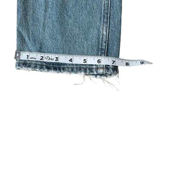 Agolde Riley Cropped Frayed High-Rise Straight-Leg Jeans