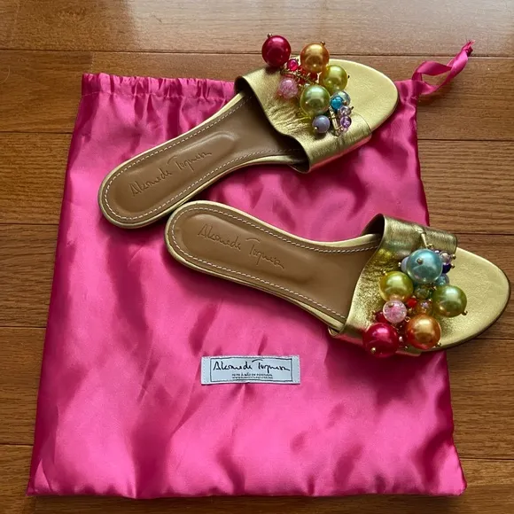 Alameda Turquesa “Bubblicious Rainbow” Sandal Slides 🌈 👡