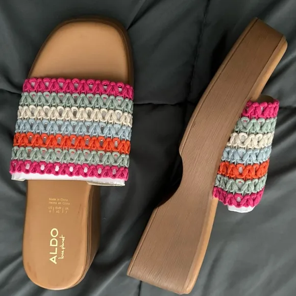 Aldo Knit Chunky Sandals