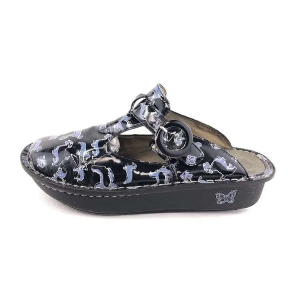 Alegria 'Donna Black Small Dogs' Clog Slides EUR 38