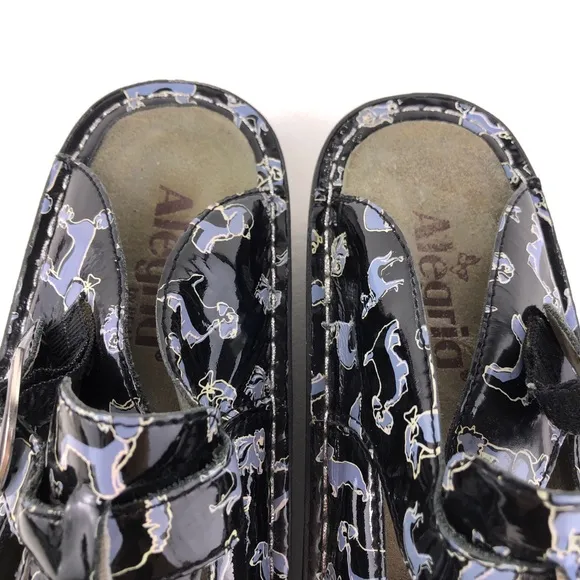 Alegria 'Donna Black Small Dogs' Clog Slides EUR 38